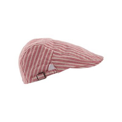 Red laid back summer flat cap